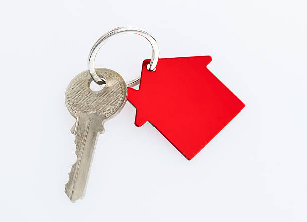 Label or tag key ID. Keychain with white space for text. Template for design. Pink background