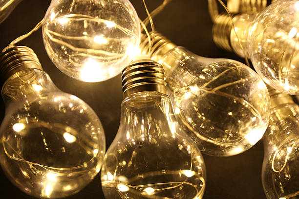 istock LED garland retro light bulbs on black background 2221884272