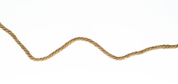 istock Single curved rope isolated on white background 2221884297