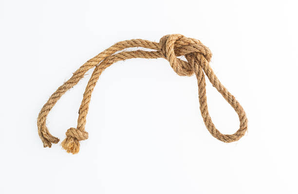 istock Fold and knot the rope on white background 2221884311