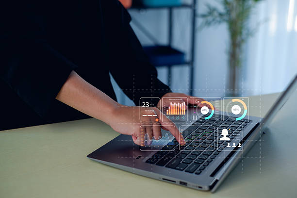 istock Concept digital transformation technology strategy, Analyst working with Business, metrics connected to database Corporate. 2221886624