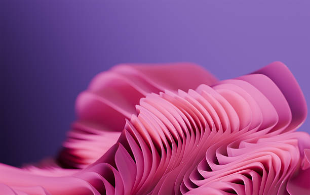 istock Dynamic Abstract Sculpture in Vibrant Pink and Purple Tones 2221892156