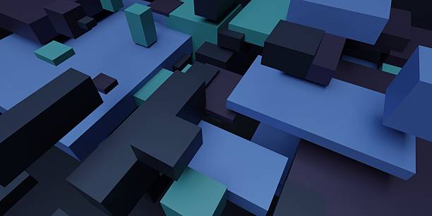 istock Cubes, geometric, multicolored background, design elements for banners, 3D illustration 2221895373