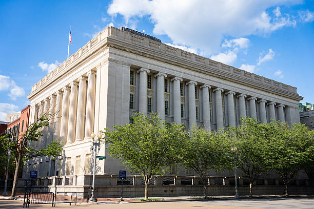 istock Neoclassical Building Facade in Washington, D.C. 2221897259