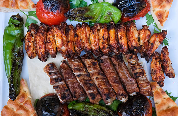 Traditional Mixed Kebab stock photo