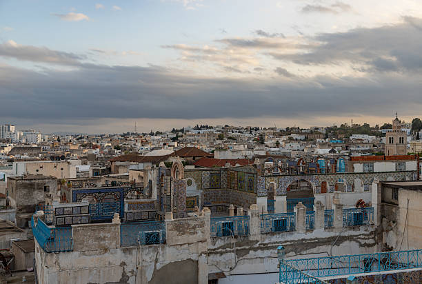 A picture of the rooftops of the Medina of Tunis.