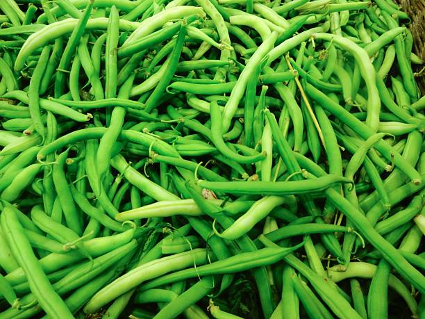 istock Food background photography green string beans 2221905947