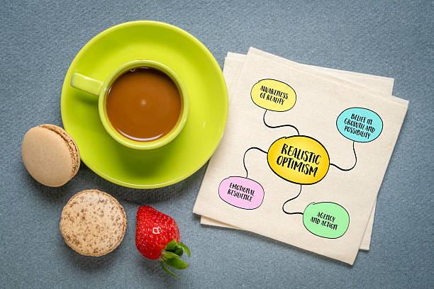 istock Realistic optimism is the mindset that combines a hopeful outlook with an honest assessment of reality. Infographics mind map. 2221924121