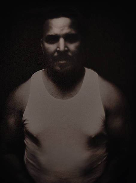 Close-Up Portrait Of Spooky Man Amidst Smoke