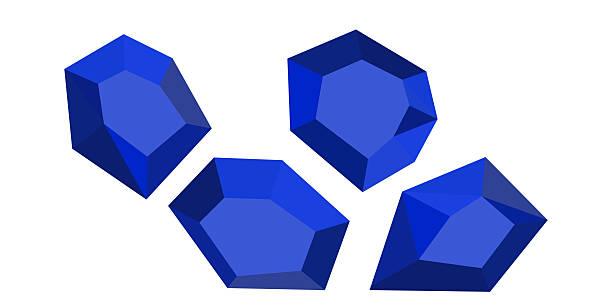 istock Cartoon stones. Rock stone isometric set. Blue boulders, natural building block shapes, wall stones. 3d flat isolated illustration. Vector collection 2221929501