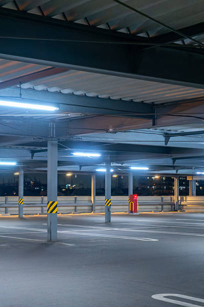 istock Silent Night Garage with No Cars、Empty Parking Reflecting the Sleeping City 2221929902