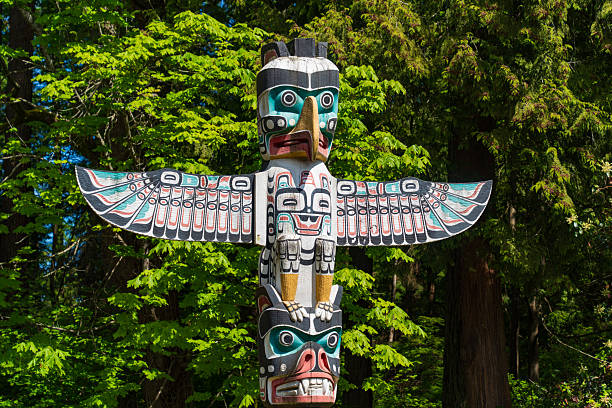 Stanley Park Totem Poles in Vancouver, Canada