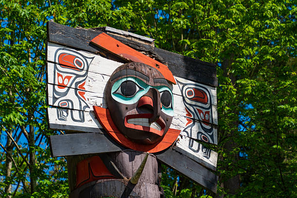 Stanley Park Totem Poles in Vancouver, Canada