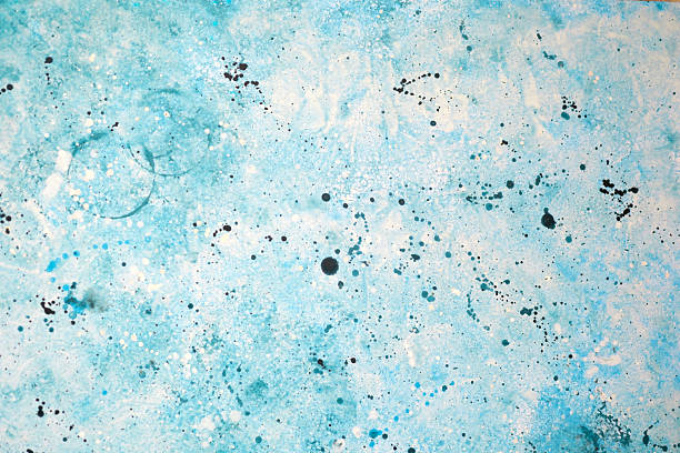istock Unique abstract artwork featuring blue and white splashes of paint 2221966992