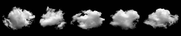 istock set of smog cloudy cutout. Mist overlay on Sky Summer 2221987512