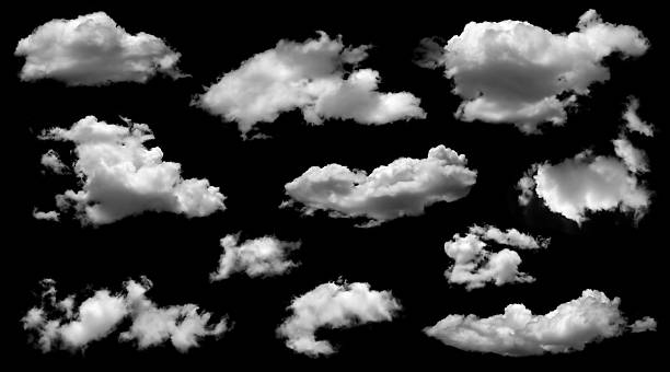 istock set of smog cloudy cutout. Mist overlay on Sky Summer 2221987523