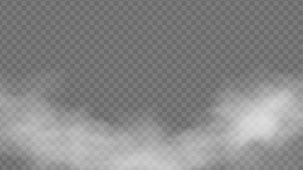 stockillustraties, clipart, cartoons en iconen met white smoke or clouds with transparent background - transparante achtergrond