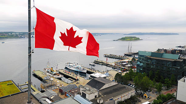 Victoria, Canada-Oct 6, 2017: Floating Home Village Houseboats Fisherman's Wharf Inner Harbor, Victoria British Columbia Canada. Area has floating homes, boats, piers, restaurants and adventure tours