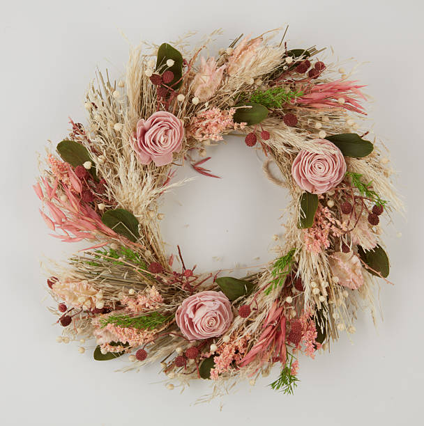 istock Dried flower garlands for hanging isolated nature background with clipping path 2221994541