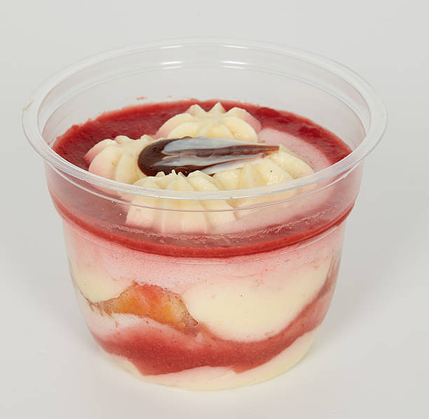 istock Strawberry cake in a clear plastic cup 2221995622