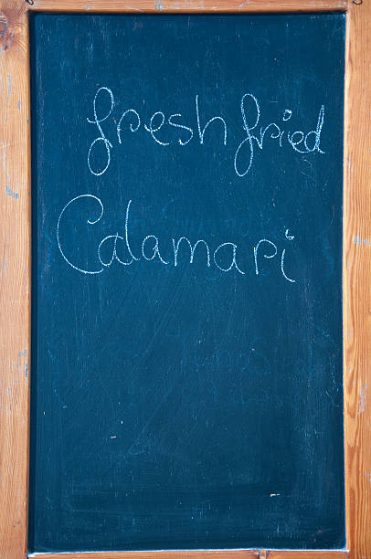 istock Sign of a restaurant that shows fresh squid 2222004210