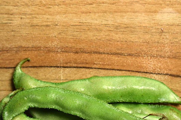 Group Of Hyacinth Bean or Same Ki Phalli Lablab Purpures, Also Known As Valor Papdi Beans, Indian Vegetable Image