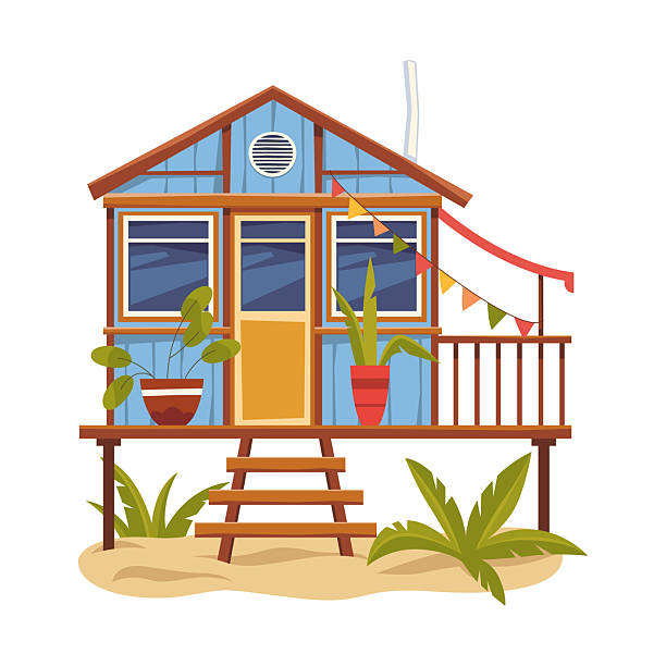 Beach House Vector 250+ Clip Art Of Beach House Stock Illustrations, Royalty-Free Vector ...