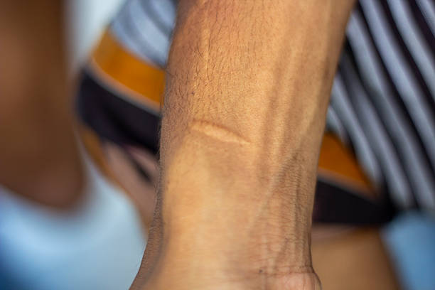 detail collarbone of a man with muscle