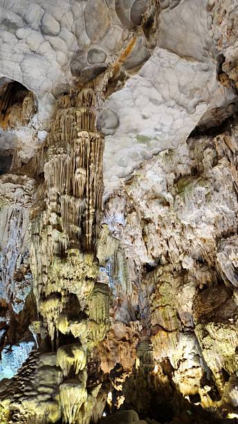 istock A stunning view of intricate stalactites and unique rock formations inside Thien Cung Cave, located in Ha Long Bay, Vietnam. 2222026436