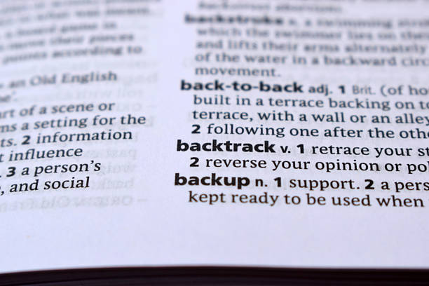 istock English Definition Dictionary Of Printed Word -  Backtrack Close Up 2222032190