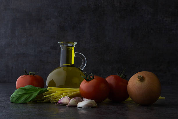 istock Spaghetti in tomatoes with garlic and basil. 2222044572