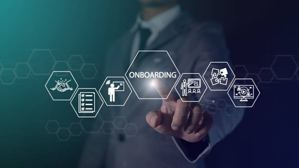 istock Onboarding new employee process concept. . Staff induction practices and organizational socialization  and Employee Engagement in Organizations 2222045237