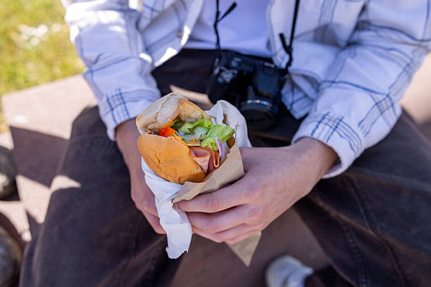 istock Delicious Sandwich for Lunch Outdoors 2222045402