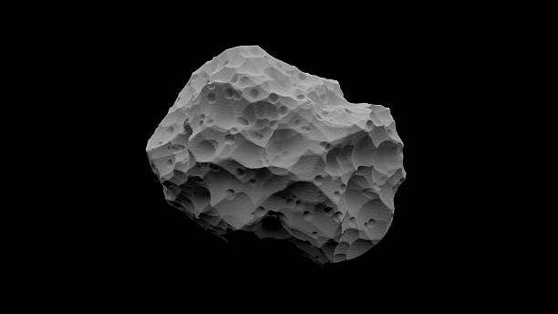 istock Asteroid Isolated on Black Background - Space Rock in Detail 2222050182