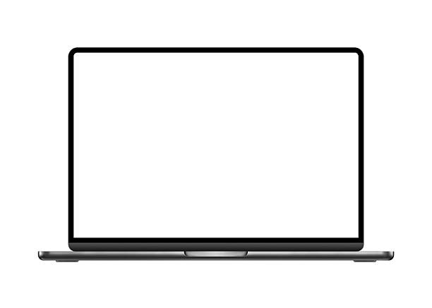 istock Laptop mockup on transparent background. Blank monitor screen. Gadget. Computer. Color graphite, titanium. 2222053913