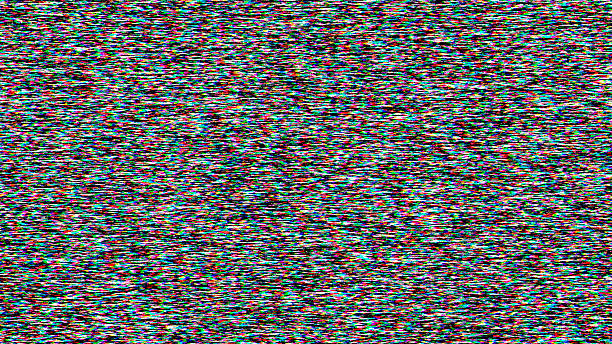 istock vhs glitch noise background. TV interference. TV screen texture. Signal problems. No signal. Video rewind texture from a tape cassette. TVI. White noise. 2222054199