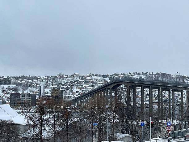 istock Norway- Tromso- Tromsobrua ( Tromso bridge) and lanscape with snow 2222057930