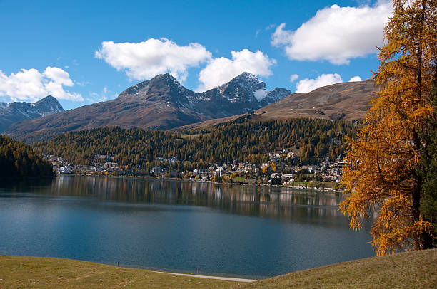 istock Overview of Lake St. Moritz, Switzerland 2222063629