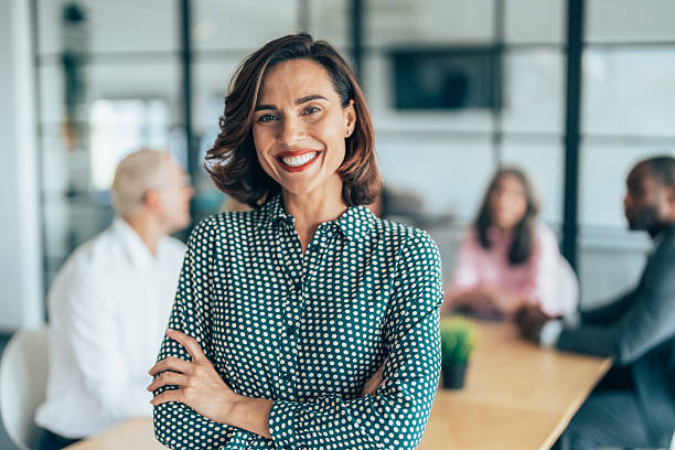 istock Confident Businesswoman in a Bright Office 2222064572