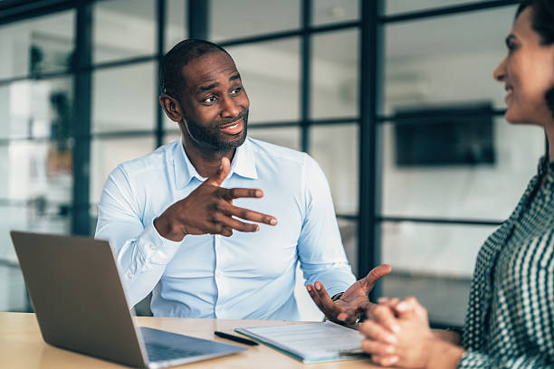 istock Productive Meeting with coworker 2222064585