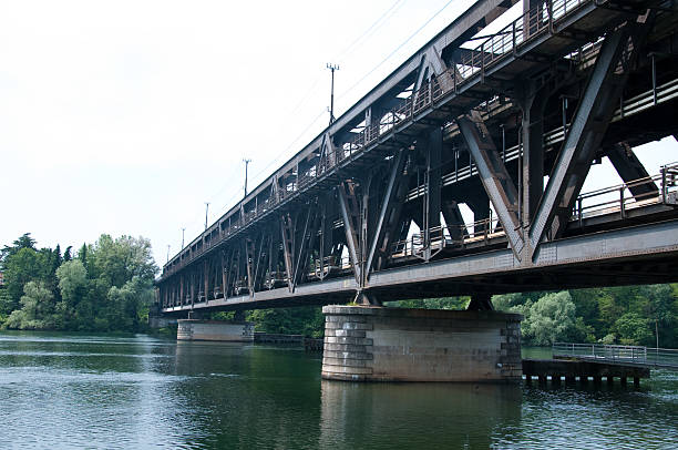 istock beautiful old wrought iron bridge on Ticino river 2222065726