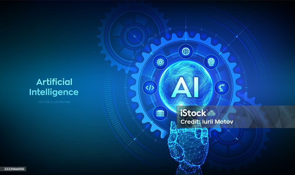 Machine Learning Visual Wireframe Ai Artificial Intelligence Machine Learning Concept Big Data Neural ...