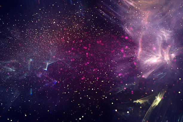 istock Background of dark lens flare lights. Abstract image 2222069606