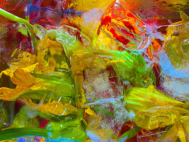 istock Beautiful multi coloured frozen flowers 2222071846
