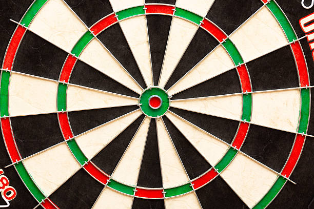 istock Classic professional sisal dart board background 2222080283