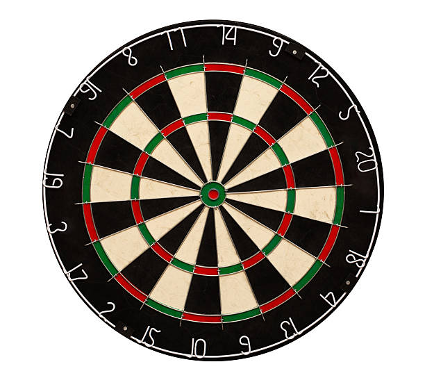 istock Classic professional sisal dart board isolated on white background 2222081517