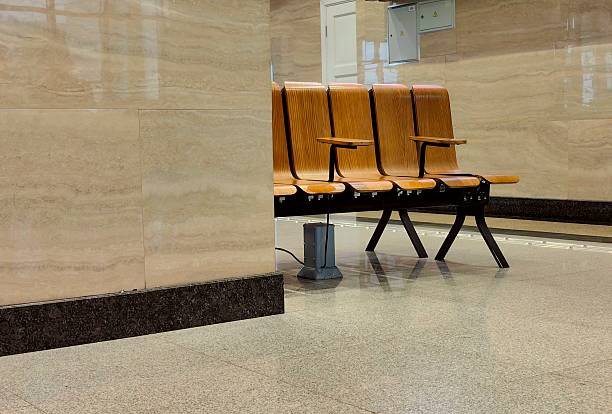 istock empty seating area in modern waiting room designed for comfort sleek chairs and minimalist decor. 2222085985