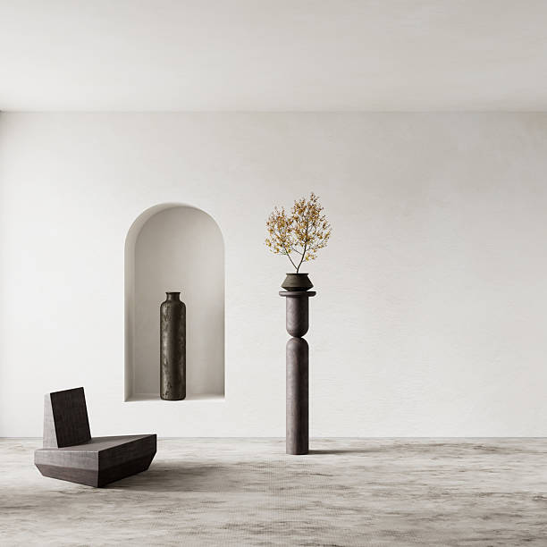 istock Soft neutral tones meet modern living room elegance. 3D illustration 2222090582