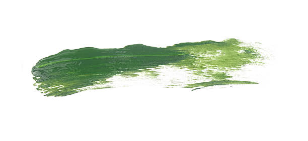 istock Green watercolor blush isolated on white background. 2222096079
