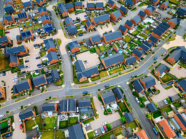 istock Aerial view of new housing development in southeast England 2222096209